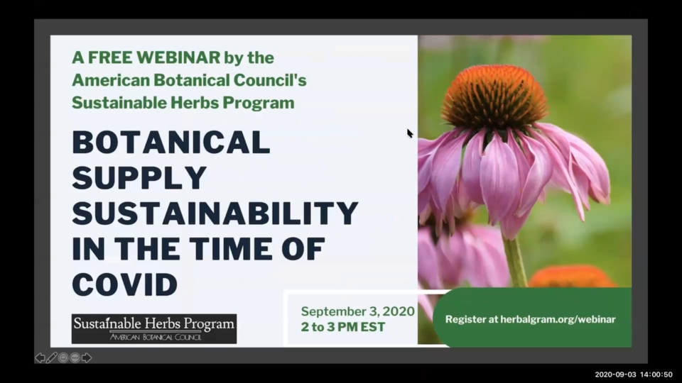Botanical Supply Sustainability in the Time of COVID
